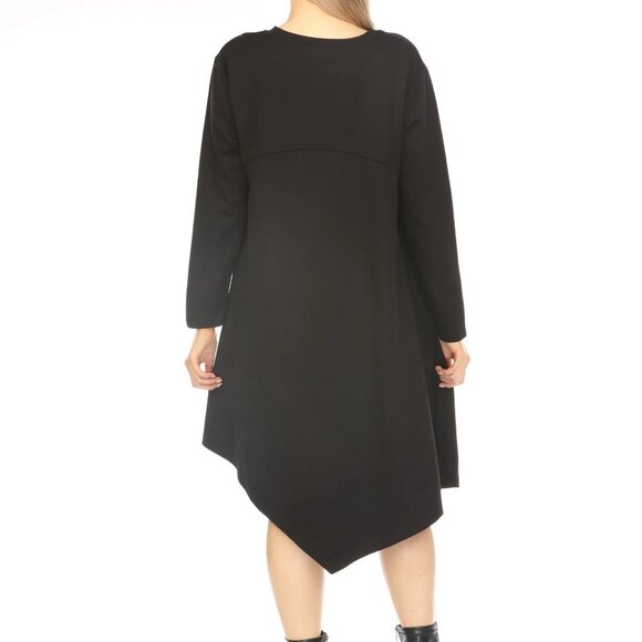 Black Hope Graphic Asymmetrical Dress - Picture 6 of 6